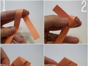 Объемные звездочки-оригами Как сделать звезду из полоски бумаги